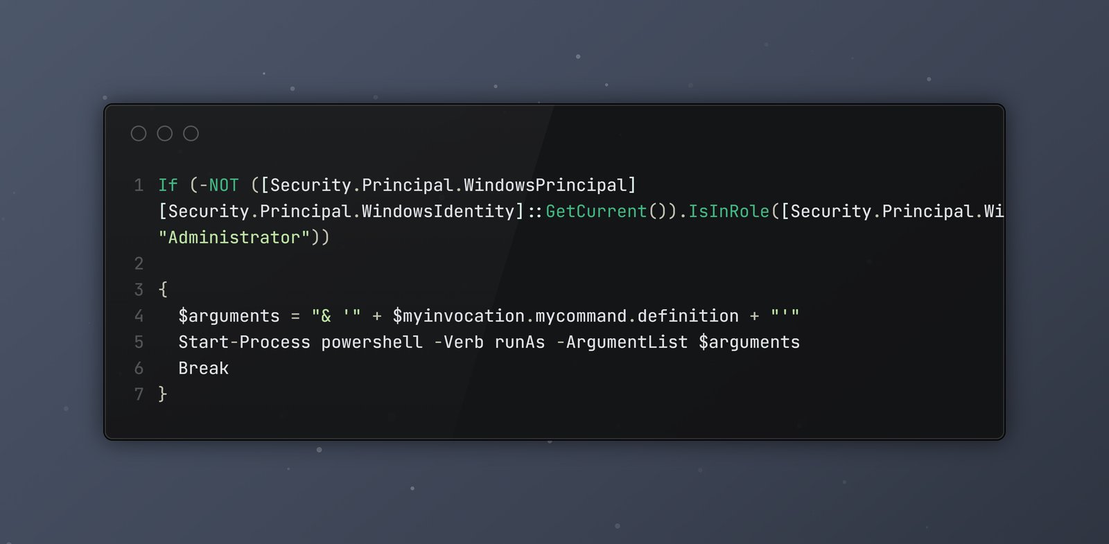 Self-elevating PowerShell and batch scripts concept visual.